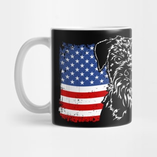 Border Terrier American Flag patriotic dog Mug